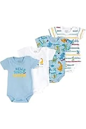 chicco Pack body de manga corta, Bodies Bebé - Unisex, , 18 meses (pack de 4)