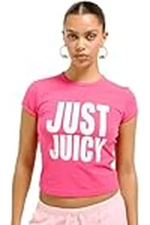 Juicy Couture Just Juicy Cap Sleeve Figubetontes Print T Shirt Top Oberteil Versch. Farben Camiseta, , XL Mujeres