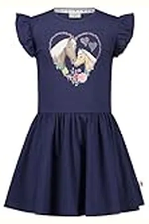 Salt & Pepper Girls Dress Stone Print Horses Atuendo de Jugador, , 134 para Niñas