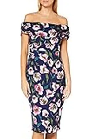 Gina Bacconi Unita Vestido de cóctel, Navy/Pink, 20 para Mujer