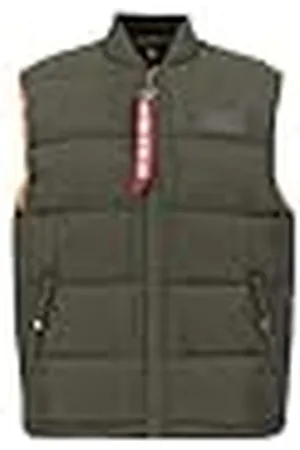 Alpha Industries LW Chaleco, Verde (Dark Olive-142), L para Hombre