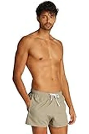 Calvin Klein Bañador Hombre Short Drawstring con cintura ajustable, Beige (Laurel Oak), M