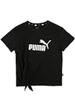 PUMA Logo Knotted Tee G, Camiseta Unisex Bebé, Negro , 8 Años