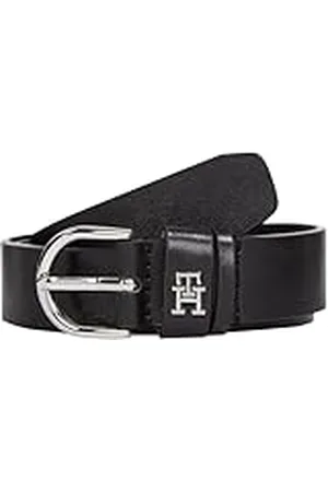Tommy Hilfiger Cinturón Mujer Essential Effortless 2,5 cm Cinturón de piel, Negro (Black), 90 cm