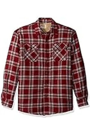 Wrangler Chaqueta de Manga Larga con Forro de Sherpa Camisa Abotonada, , S para Hombre