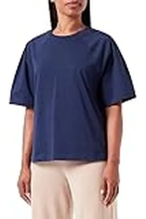 Benetton Camiseta 3bl0d1051, Camiseta Mujer, Azul (Blu Notte 252), M