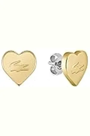 Lacoste Pendientes de Botón para Mujer Colección LOVE MY CROC con Forma de Corazón - 2040401