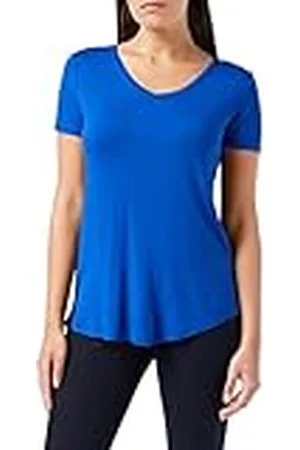 Amazon Túnica Holgada de Manga Corta y Cuello en Pico (Disponible en Tallas Grandes) Mujer, , S