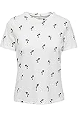 ONLY Onlbone Reg S/S AOP Top Box Jrs Camiseta, , S para Mujer