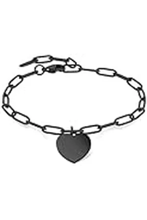 liebeskind Pulsera Berlín de 21 cm de acero inoxidable con colgante de corazón, 21 cm, Acero inoxidable, No es una piedra preciosa