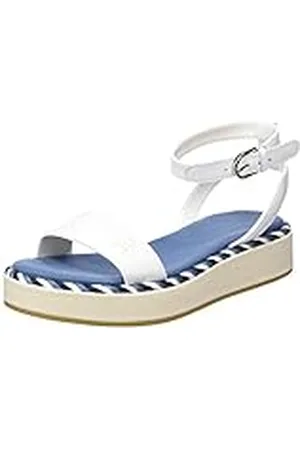 Tommy Hilfiger Mujer Sandalias Rope Flatform Verano, Blanco (Ecru), 42 EU