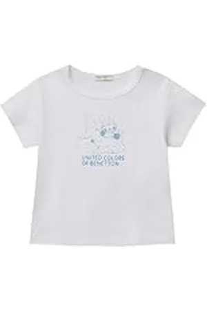 Benetton T-Shirt 3i1xa1069 Camiseta, Color Blanco, 12 Meses para Bebés