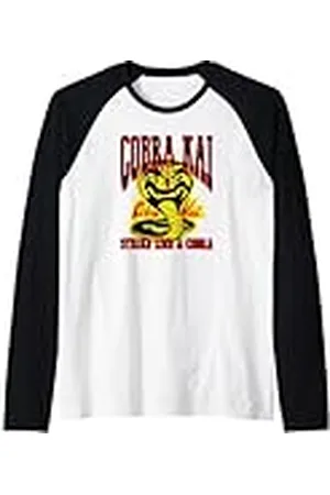 Cobra Kai Logotipo de Athletic Cobra Camiseta Manga Raglan