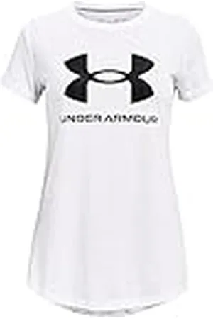 Under Armour UA Sportstyle Logo SS Camiseta de deporte con logotipo para niña, suave camiseta de manga corta que se seca rápido, color /negro
