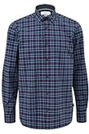 QS by s.Oliver 2156783 Camisa de Manga Larga a Cuadros, , 3XL Hombres