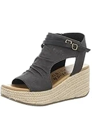 Blowfish Lacey-c-Cuerda, Sandalias con cuña Tipo Alpargatas Mujer, Black, 38 EU