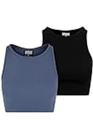 Urban classics Tb1498a-ladies Cropped Rib Top 2-Pack Camiseta, , M Mujeres