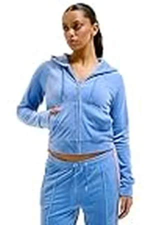 Juicy Couture Madison Hoodie Kapuzensweatjacke, Sweatjacke mit Kapuze und Reißverschluss aus Velour in Verschiedenen Farben Sudadera con Capucha, , S para Mujer