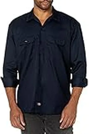 Dickies Camisa con Manga Larga para Hombre, Color Azul Oscuro, Talla M