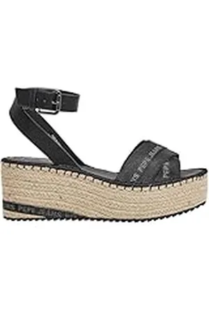 Pepe Jeans Witney Cross Sandalia para Mujer, (Black), 8
