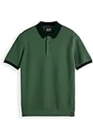 Scotch&Soda Structured Knitted Solid Polo, , XXL Hombres