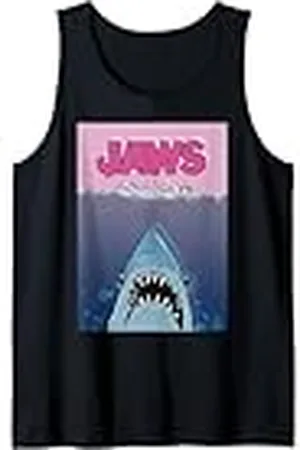 Jaws 50th Anniversary Poster Halftone Front & Back Camiseta sin Mangas