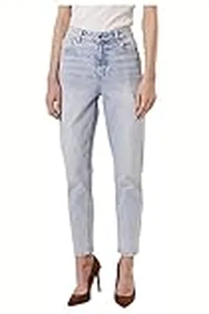 VERO MODA Vmbrenda HR Straight A DS Gu3104 Ga Noos Jeans, Mezclilla De Color Azul Claro, 27W / 32L para Mujer