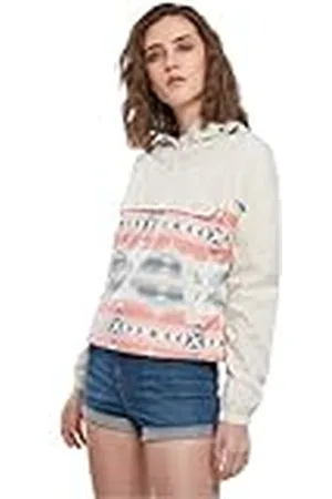 Urban classics Chaqueta para Mujer con Hombros extendidos Cortavientos, Blanco y Azul Oscuro, XS