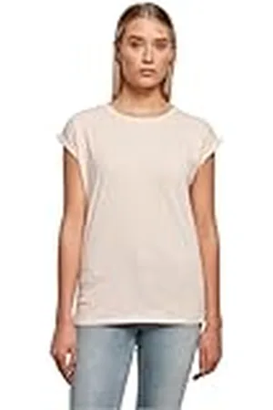 Build Your Brand Ladies Extended Shoulder tee Camiseta, , XS para Mujer