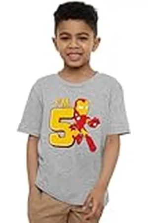 Iron Man Cute Birthday 5 Unisex Kids T Shirt Camiseta, , 5-6 años para Niños