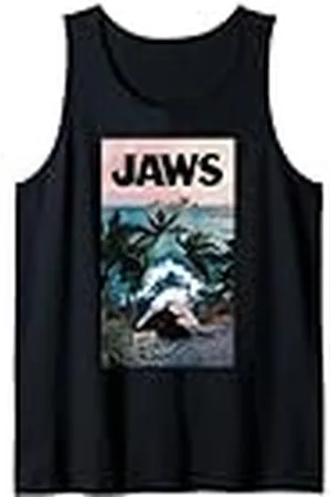Jaws 50th Anniversary Poster Tropical Island Front & Back Camiseta sin Mangas