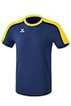 Erima GmbH Liga 2.0 Camiseta, Unisex niños, Azul (New Navy/Dark Navy) / Amarillo, 128