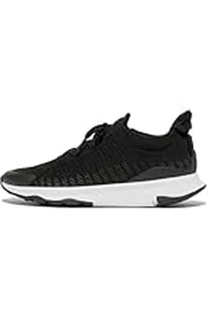 FitFlop Vitamin Ffx Knit Sports Sneakers, Zapatillas Mujer, Negro/Gris, 37 EU