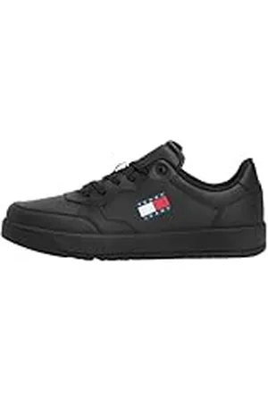 Tommy Hilfiger Sneaker con suela cupsole Hombre Retro Essential Calzado, (Black), 45