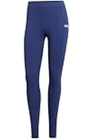 adidas Mujer Essentials Linear Cotton Leggings, Dark Blue/White, XL
