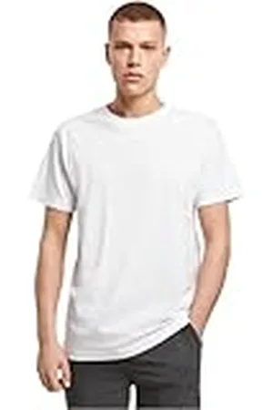 Build Your Brand BY136-Organic T-Shirt Round Neck, White, L Men