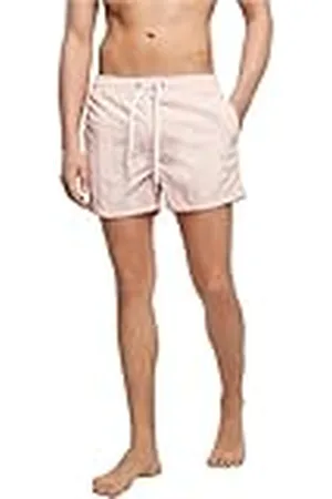 Build Your Brand By050-swim Shorts Pantalones Cortos, Rosa, M para Hombre