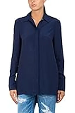 Replay Blusa de Manga Larga, Azul (Blue 880), S para Mujer