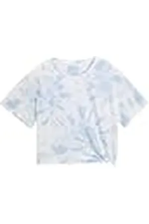 TOM TAILOR 1046334 Camiseta, 37183-Diseño de Tinte Azul Claro, 152 para Niñas