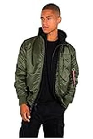 Alpha Industries MA-1 D-Tec Chaqueta, Verde (Dark Green-257), X-Large para Hombre