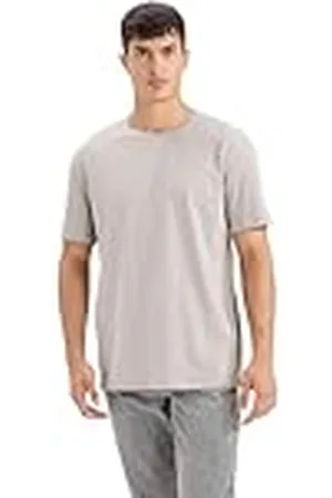 DeFacto Herren Basic Klassisches T-Shirt für Männer Camiseta, , M Hombres