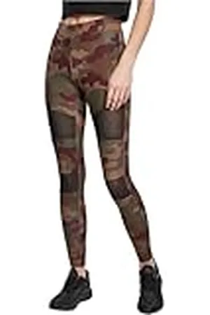 Urban classics Ladies Camo Tech Mesh Leggings, Leggings, Mujer, Multicolor (Red Wood Camo), L
