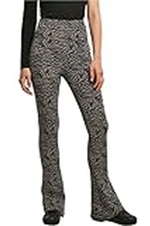 Urban classics Ladies High Waist Zebra Boot Cut Leggings, , XXXL para Mujer