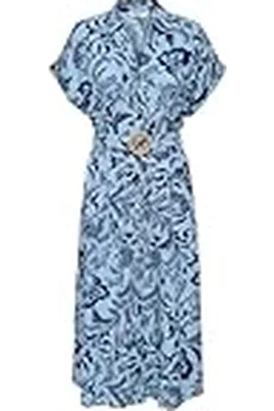 ONLY Onljakiri Linen SS Midi Shirt Dress Wvn, , L Mujeres