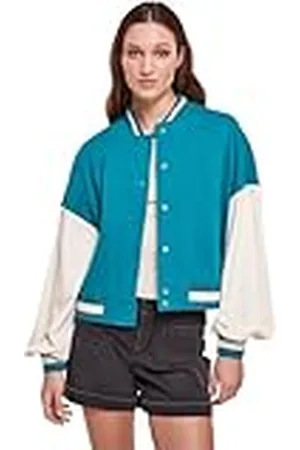 Urban classics Chaqueta de Terry para Mujer, Talla Grande, 2 Tonos, , XXL