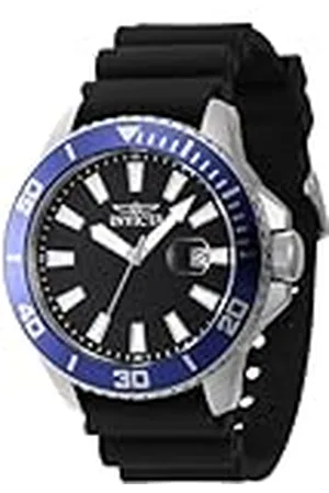 Invicta Pro Diver 46089 Reloj para Hombre - Impermeable - Analógico - Movimiento Cuarzo - Acero Inoxidable con Esfera Negro - 45mm