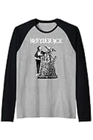 BEETLEJUICE Escena de cementerio Arte de terror Camiseta Manga Raglan