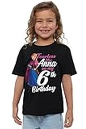 Disney Mandarin creative ltd Frozen Fearless Like Anna 6th Birthday Girls T Shirt Camiseta, , 12-13 años para Niñas