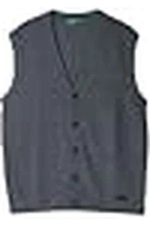 Benetton Camiseta Cardigan S/M 1344u601h Chaleco para Hombre, , XXL