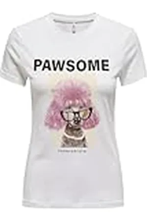 ONLY Onlvibe Life S/S Glasses Top Box Jrs Camiseta, , S para Mujer